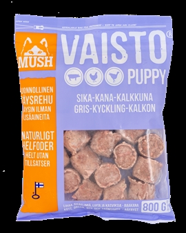 MUSH Vaisto® Puppy Lyslilla - Gris-Kalkun-Kylling - 800 g